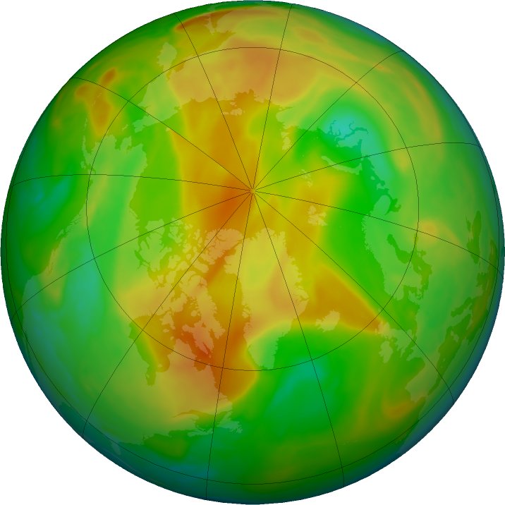 Arctic ozone map for 22 May 2023